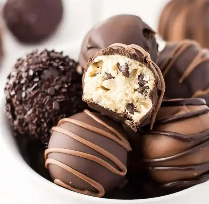 Delicious cookie dough truffles - bite-sized sweets perfect for dessert lovers