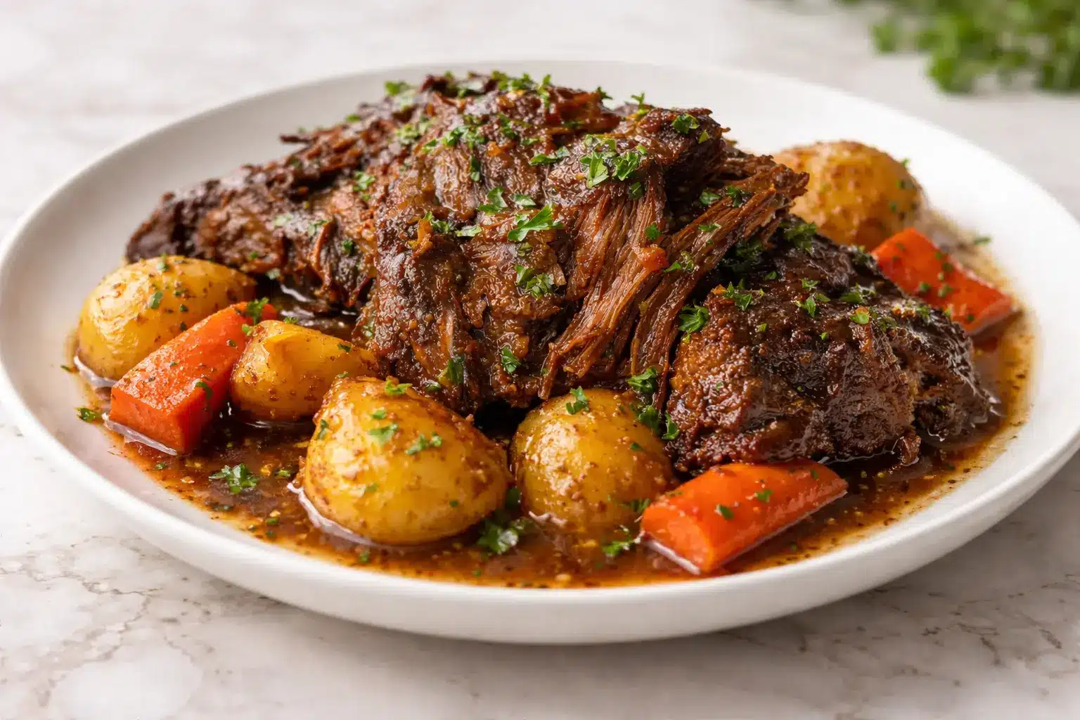 How To Make 5-Star Pot Roast in a Slow Cooker: Fast & Easy 2 Pot roast in a slow cooker cooked until tender with potatoes and carrots