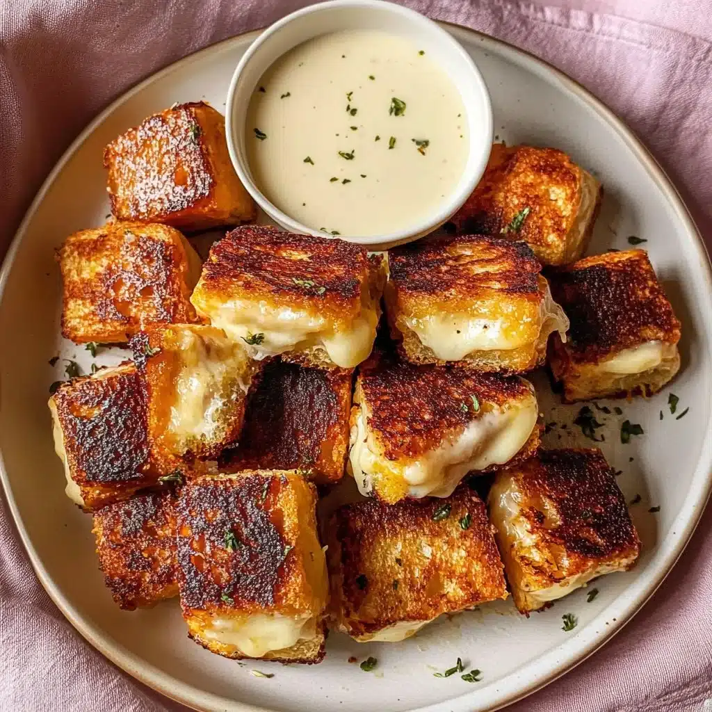 Delicious Hawaiian Roll Grilled Cheese sandwich with melted cheese.