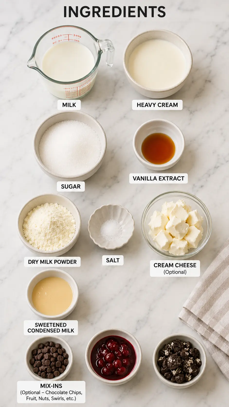 Step-by-step process for making Ninja Creami ice cream