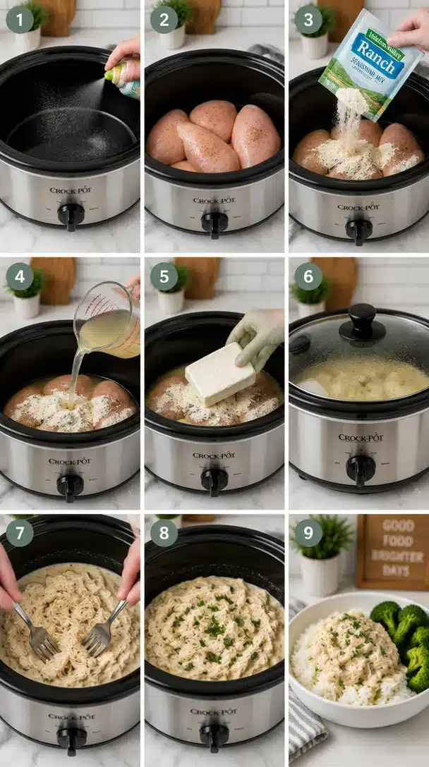 Creamy Ranch Chicken Crockpot Recipe for a Quick Dinner Delight