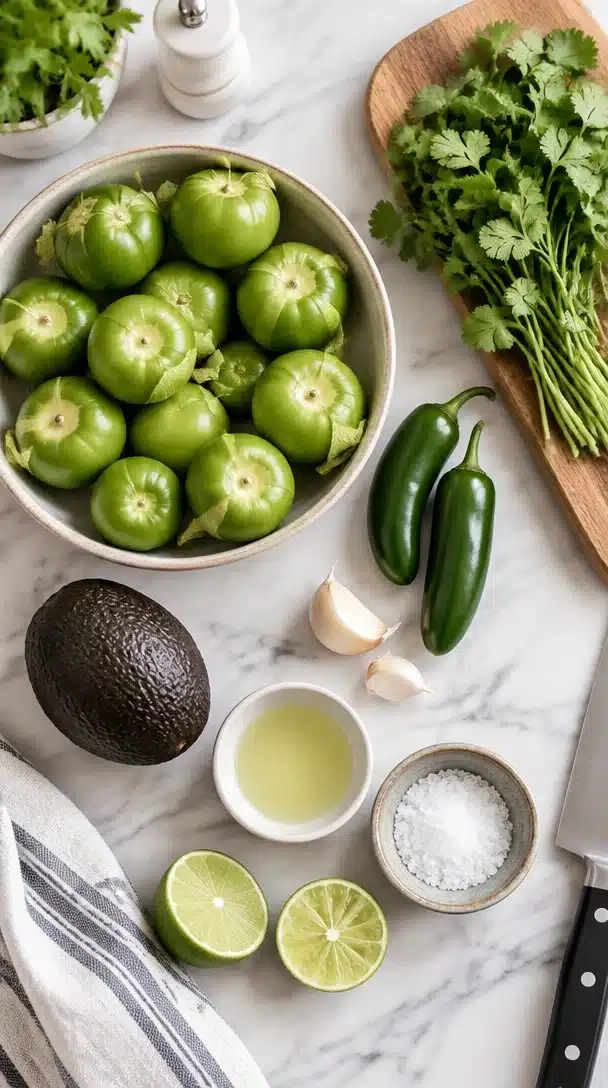 Creamy Tomatillo Avocado Salsa Verde Recipe