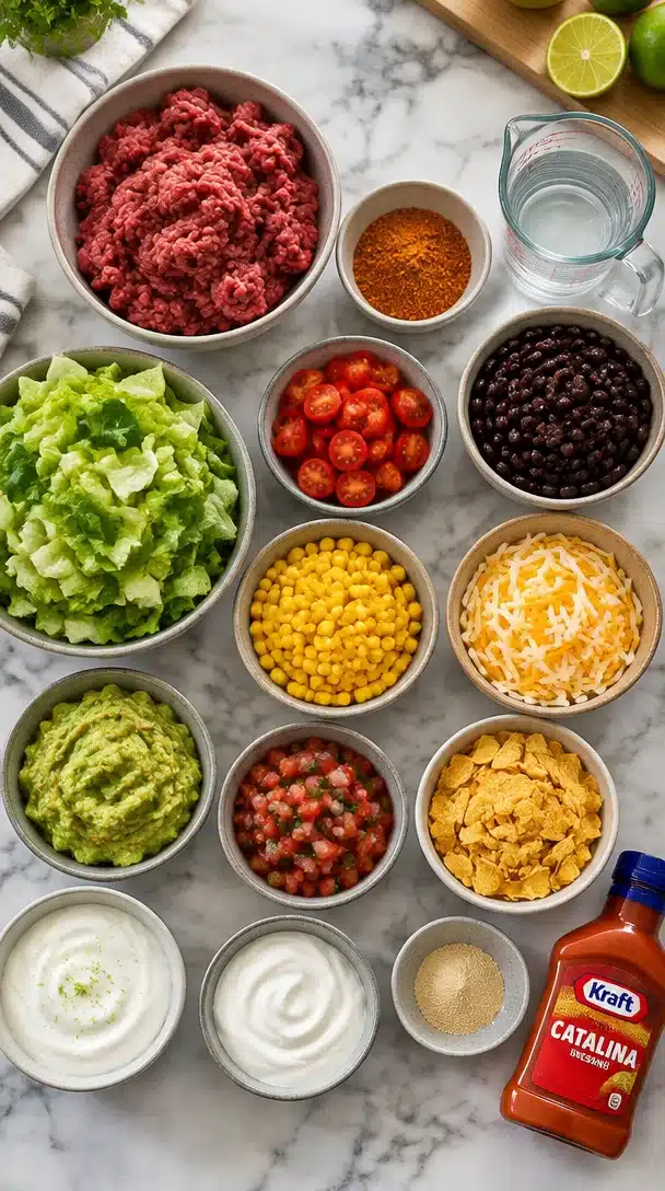 EASY HEALTHY TACO SALAD RECIPE WITH GROUND BEEF