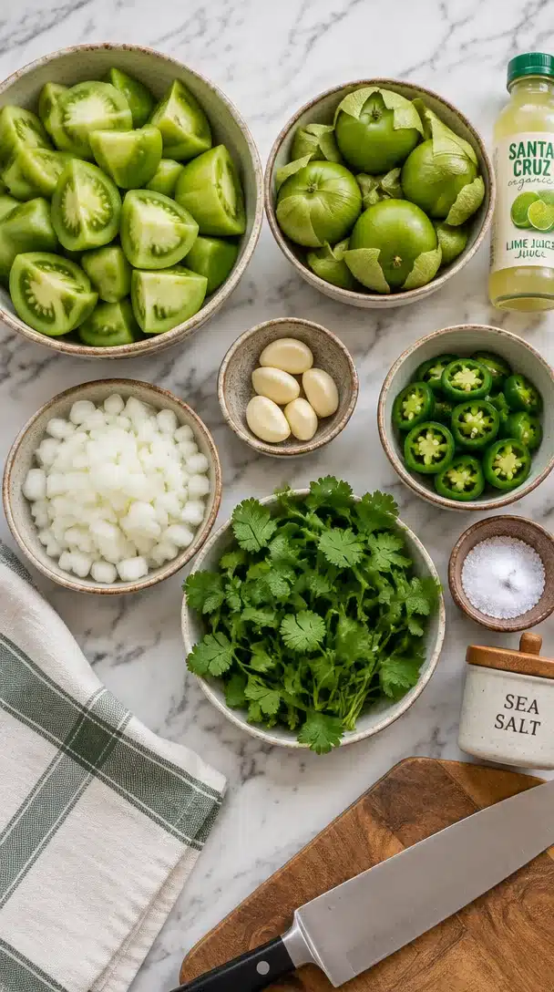Green Tomato Salsa Verde Recipe for Canning