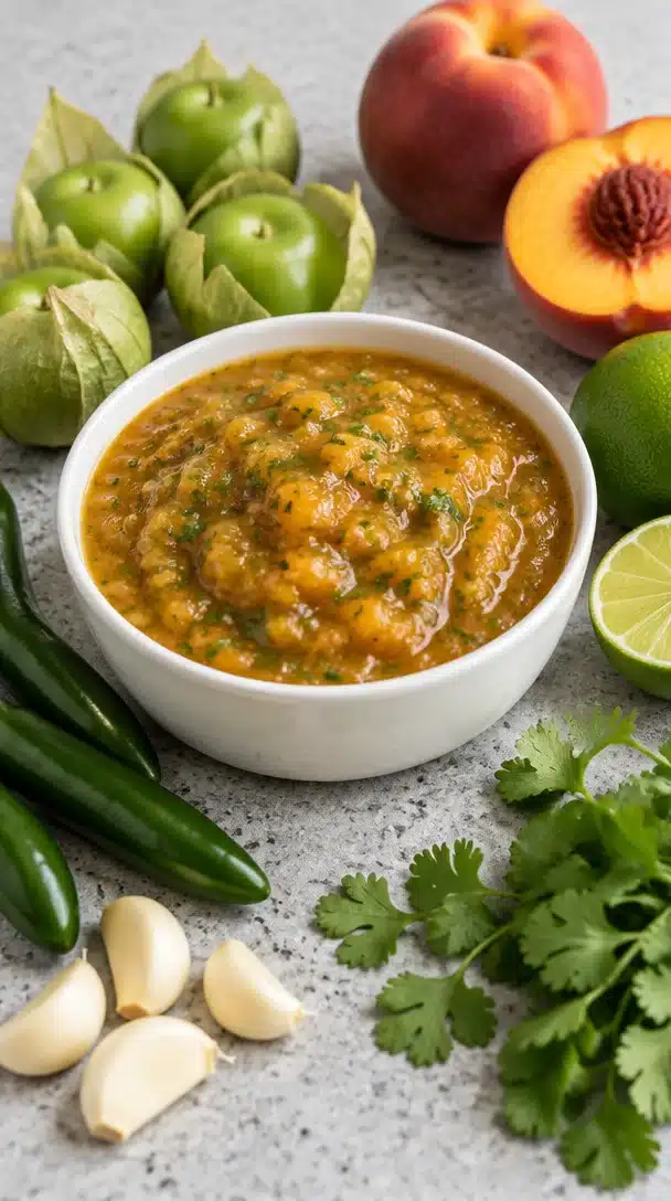 Peach Tomatillo Salsa Recipe Peach Tomatillo Salsa Recipe