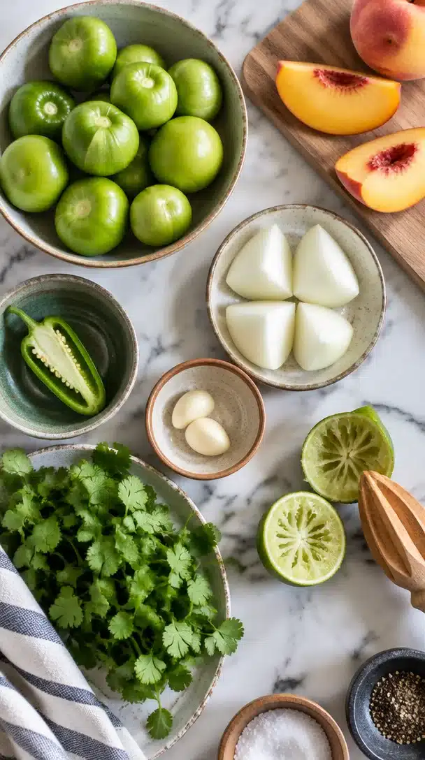Peach Tomatillo Salsa Recipe