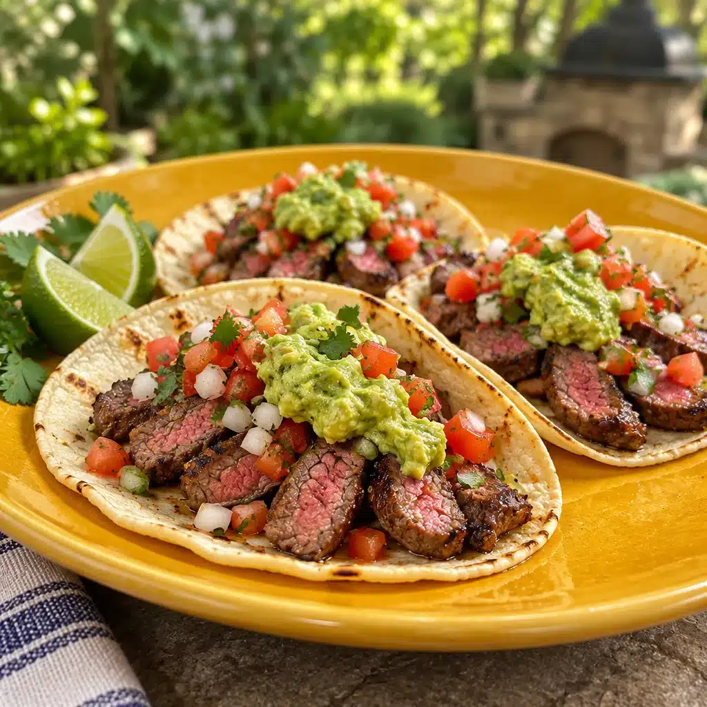 Tomatillo marinade for grilled meats showcased with fresh ingredients and grilled steak.